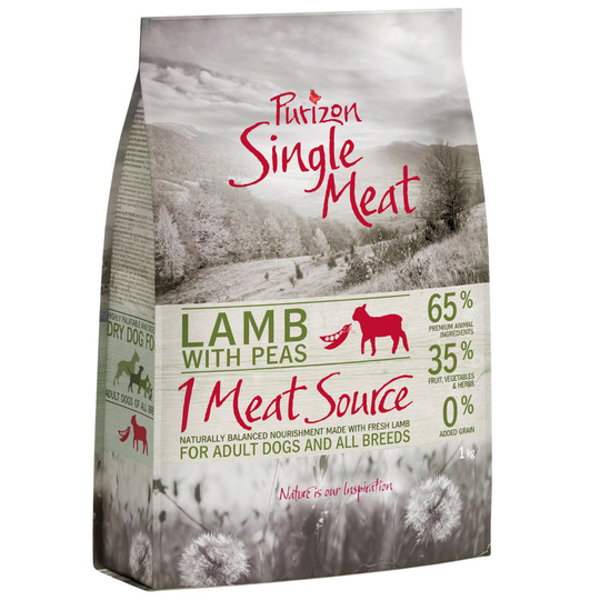 Purizon Single Meat Adult Lamb & Peas - spannmålsfritt - 1 kg