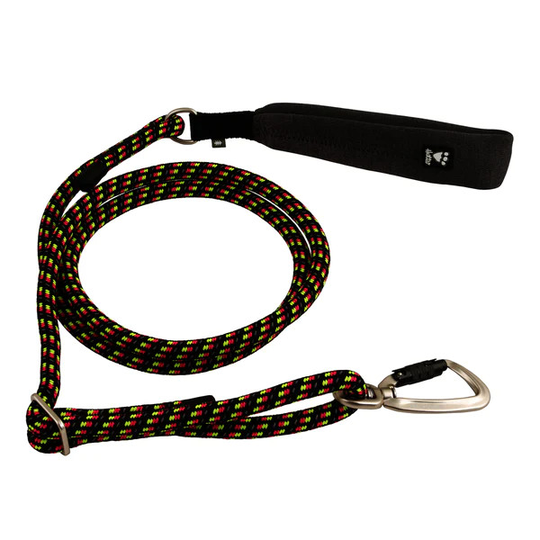 Adjustable Reb Line Hundkoppel - 120 - 180 cm / 6 mm / Neon Licorice