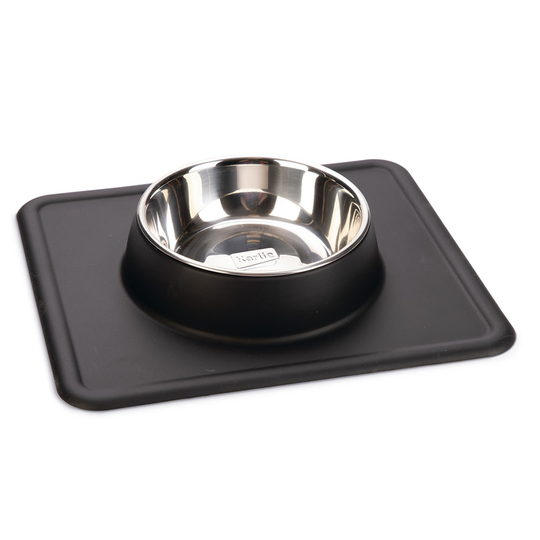 Karlie Dex Silikon hundskål - 350 ml, Ø 14 cm svart