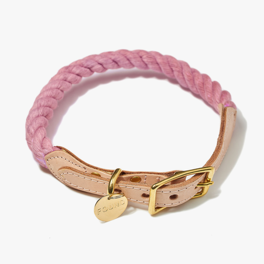 Hundhalsband Rope Rosa - Found My Animal XL