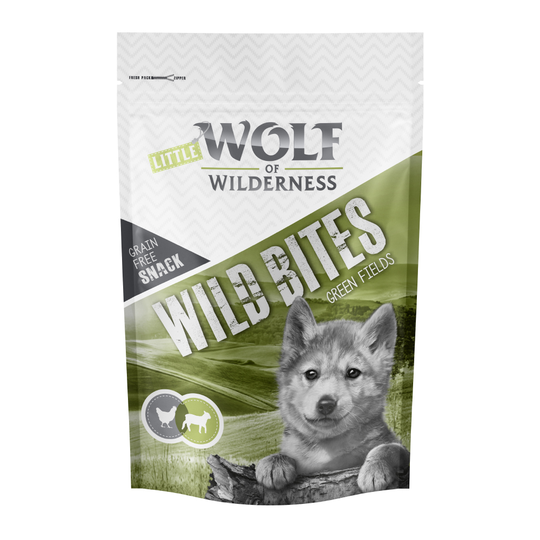Wolf of Wilderness Snack - Wild Bites Junior 180 g - Green Fields - Lamb