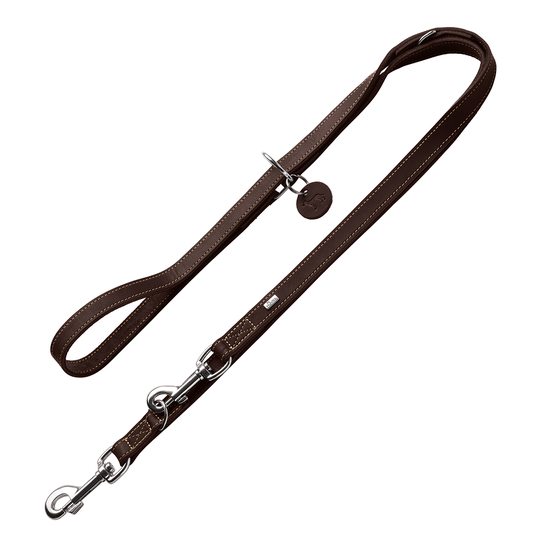 HUNTER Aalborg justerbart koppel, mörkbrunt - 200 cm långt, 20 mm brett