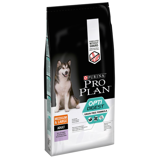 Pro Plan Medium & Large Adult OPTIDIGEST Grain Free - Ekonomipack: 2 x 12 kg