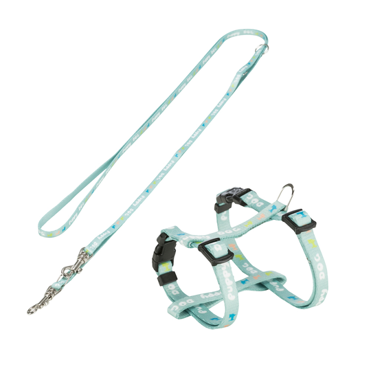Trixie Junior valpsele med koppel - 23-34 cm/8 mm, 200 cm, mint