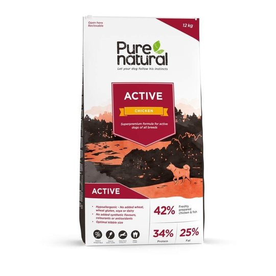 Purenatural Dog Adult Active Chicken (12 kg)