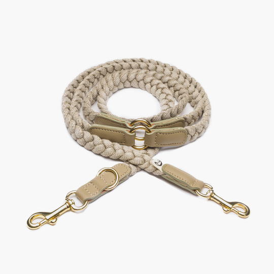 Justerbart Hundkoppel Blomen Beige - Cloud7