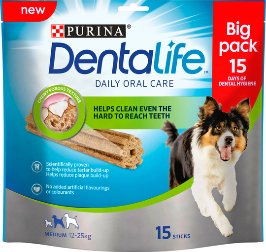 DentaLife tuggpinne Medium - 1 påse, 15 st tuggpinnar