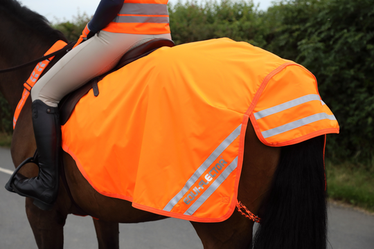 Equi-Flector Mesh Reflex ländtäcke - Orange (130)