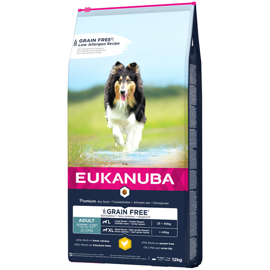 Eukanuba Grain Free Adult Large Breed Chicken - 12 kg