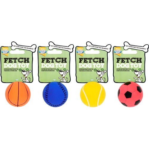 Fetch Dog Toy - All Sports Ball, 6,5cm (Gul - Tennisboll)