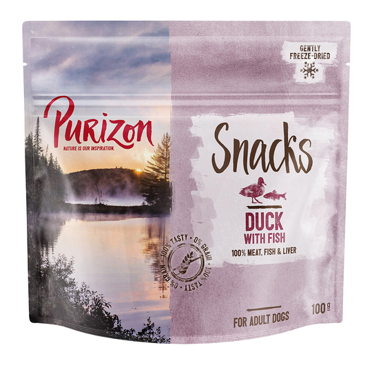 Purizon Snack Duck & Fish - Grain Free - Ekonomipack: 3 x 100 g