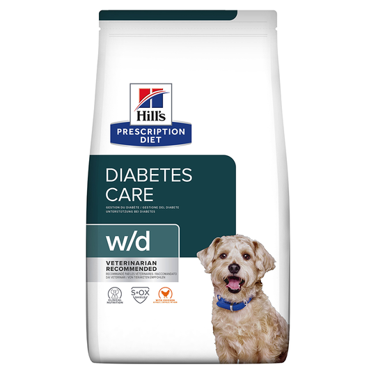 Hill's Prescription Diet w/d Diabetes Chicken hundfoder - Ekonomipack: 2 x 4 kg