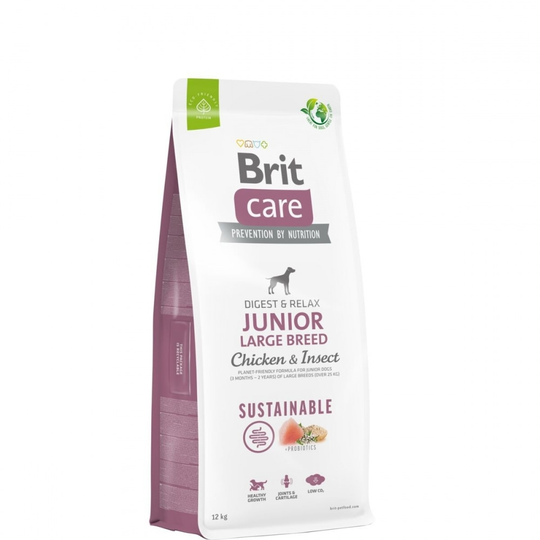 Brit Care Dog Junior Sustainable Large Breed Chicken & Insect (12 kg)