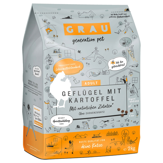 GRAU Fjäderfä med potatis - Ekonomipack: 2 x 2 kg
