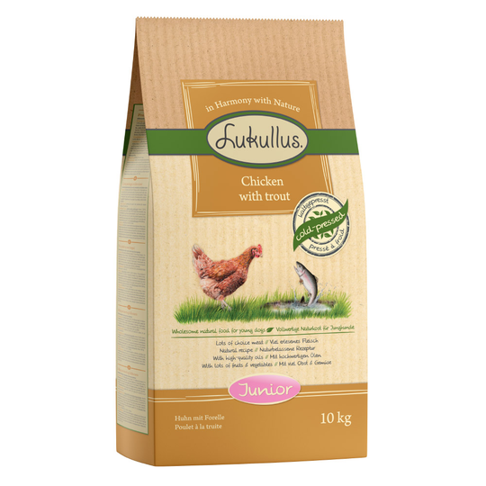 Lukullus Junior Kyckling & öring - 4 x 1,5 kg