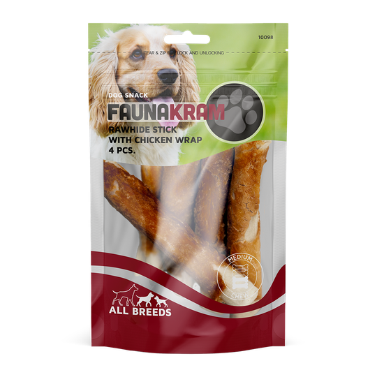 Faunakram Tuggben med kycklingwrap - 4 pack - 150g/påse