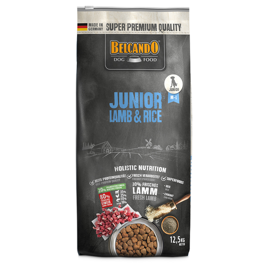 Ekonomipack: 2 påsar Belcando torrfoder för hund Junior Lamb & Rice (2 x 12,5 kg)