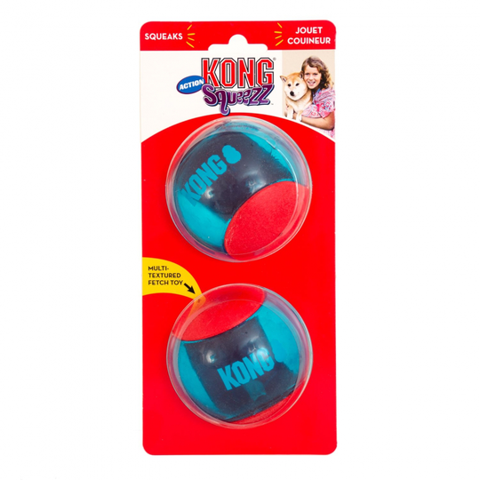 KONG Squeezz Action Ball Large 2-pack