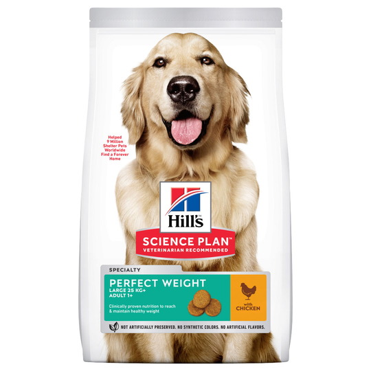 Hill's Science Plan Adult 1+ Perfect Weight Large Chicken Ekonomipack: 2 x 12 kg