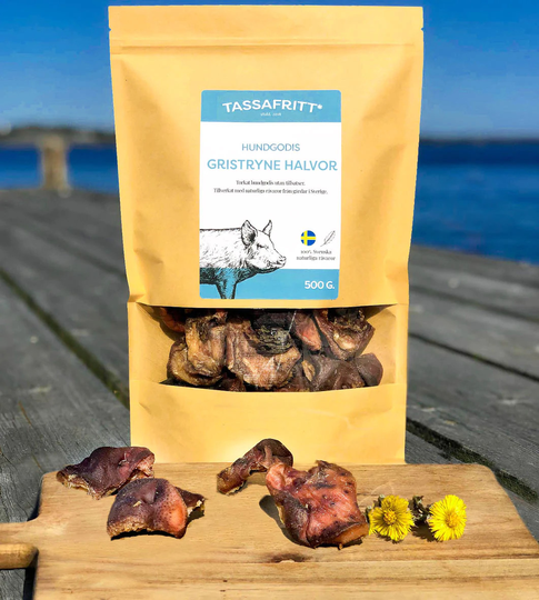 Svenskt Hundgodis Gristryne Halvor - 100 g