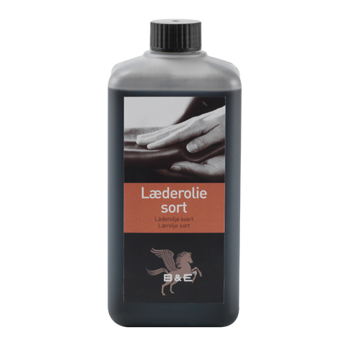 B & E Läderolja Svart 500 ml