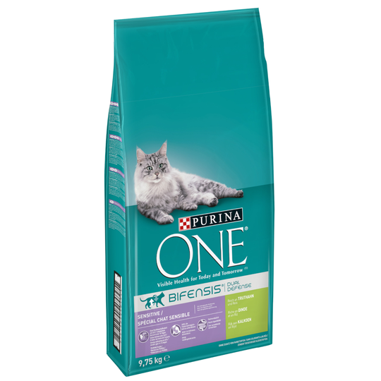 Ekonomipack: 2, 3 eller 6 påsar Purina ONE kattfoder Sensitive (2 x 9,5 kg)