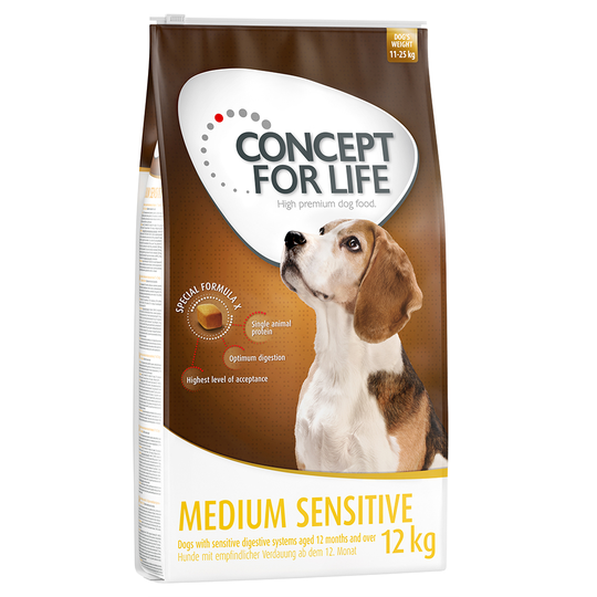 Ekonomipack: 2-4 påsar Concept for Life - Medium Sensitive (2 x 12 kg)
