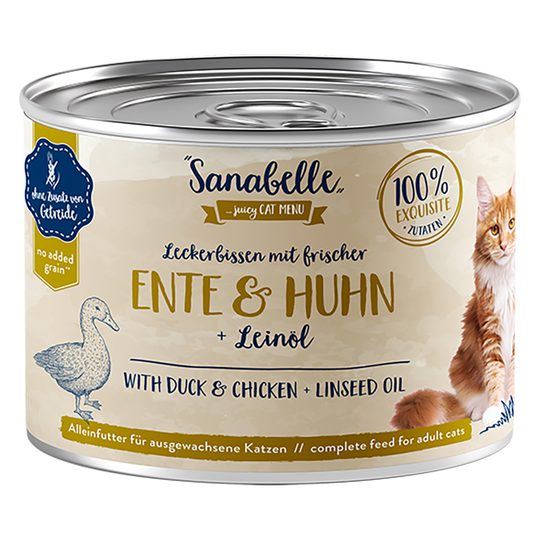 Sanabelle All Meat 6 x 195 g - Anka & kyckling