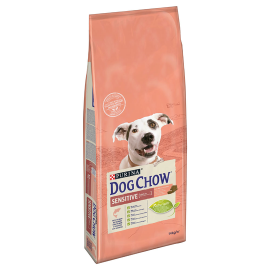 Ekonomipack: 2 x 14 kg Purina Dog Chow torrfoder - Adult Sensitive Salmon (2 x 14 kg)