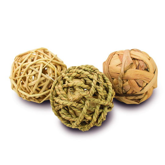 JR Farm Natur Trio - tre bollar - Set med 3 bollar á Ø 8 cm