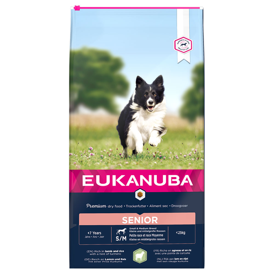 Eukanuba Senior Small & Medium Breed Lamb & Rice - Ekonomipack: 2 x 12 kg