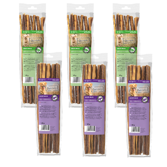 Chewies Sticks Maxi Mix Nötkött + Gris - Ekonomipack: 24 x 60 g