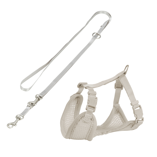 Trixie Junior Soft valpsele med koppel - 26-34 cm/10 mm, 200 cm, ljusgrå