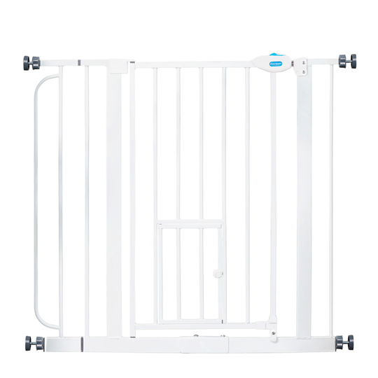 Carlson Pet Gate med kattdörr - Höjd 76,2 cm, bredd 73,66 bis 92,71 cm