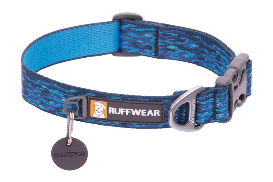 Ruffwear - Flat Out Collar Hundhalsband - Oceanic Distortion (S = 28-36 cm)