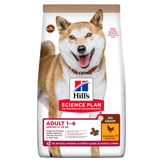 Adult Medium No Grain torrfoder med kyckling - 2,5 kg