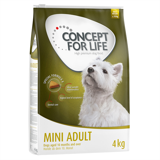 Ekonomipack: 2-4 påsar Concept for Life - Mini Adult (2 x 4 kg)