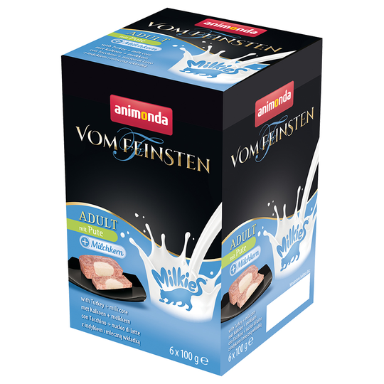 Animonda Vom Feinsten Adult Milkies 6 x 100 g - Kalkon & mjölk