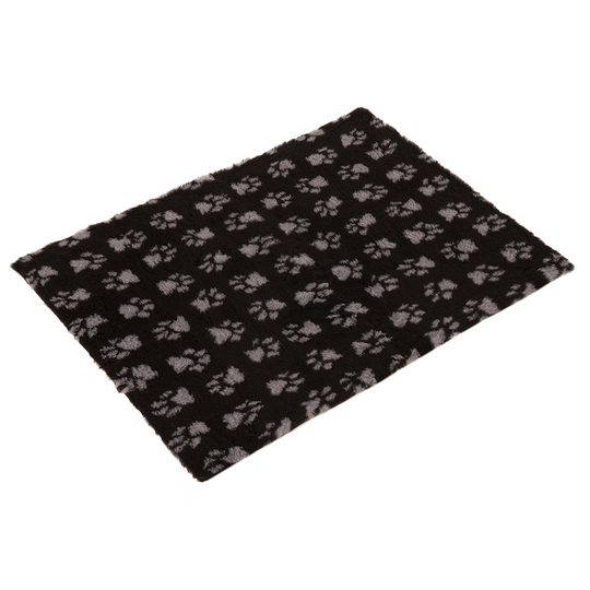 Vetbed® Isobed SL Paw hundfilt - svart/grå - L 75 x B 50 cm
