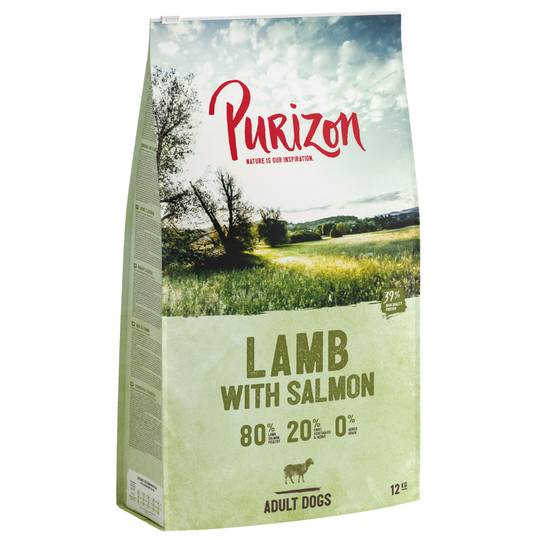 Ekonomipack: Purizon hundfoder 2 x 12 kg - Adult Lamb & Salmon - Grain Free