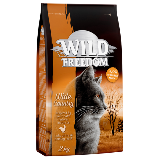 Ekonomipack: 3 x 2 kg Wild Freedom torrfoder - Wide Country - Poultry