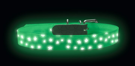 Convenience Reflect Glow Hundhalsband - 35 / Stjärnor