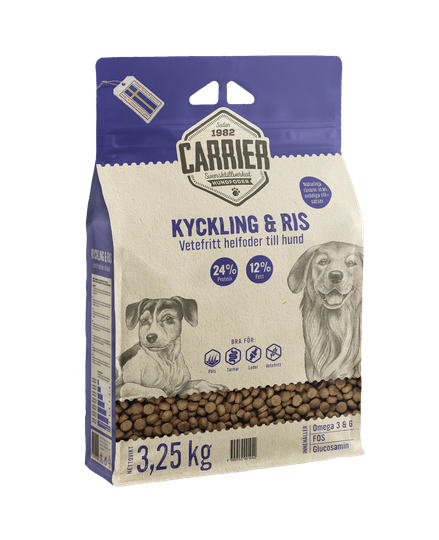 Kyckling & Ris Hundfoder - 3,25 kg