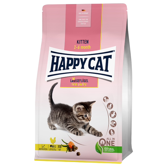 Happy Cat Young Kitten Farm Poultry - 4 kg