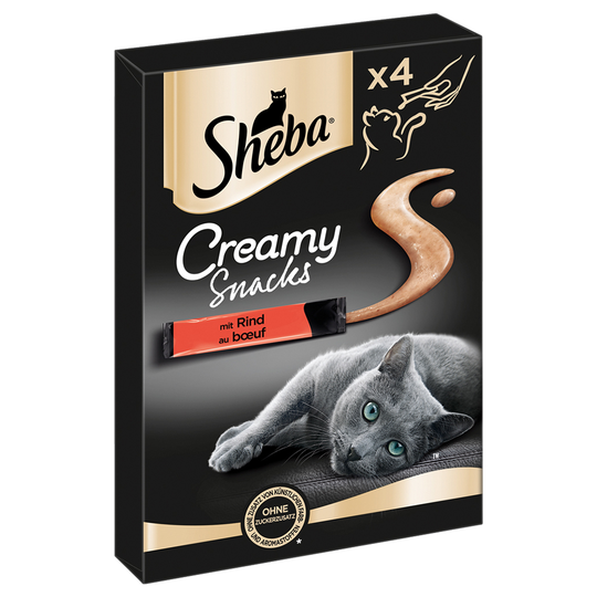 Sheba Creamy Snacks 4 / 9 x 12 g - Nötkött 4 x 12 g