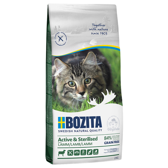Bozita Grainfree Active & Sterilised Lamm - Ekonomipack: 2 x 2 kg