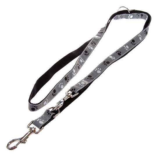 Trixie set: Reflective Paws halsband + koppel - Halsband stl. M-L + koppel 200 cm/20 mm