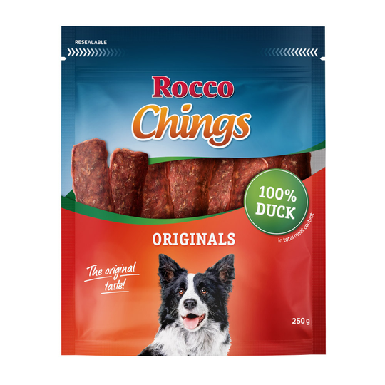 Ekonomipack: Rocco Chings Originals tuggstrimlor Ankbröst torkade 12 x 250 g