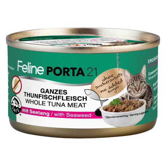 Feline Porta 21 kattfoder 1 x 90 g - Tonfisk med sjögräs - spannmålsfritt
