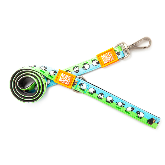 Max & Molly Black Sheep Short Leash koppel - Stl. XS: 120 cm långt, 10 mm brett